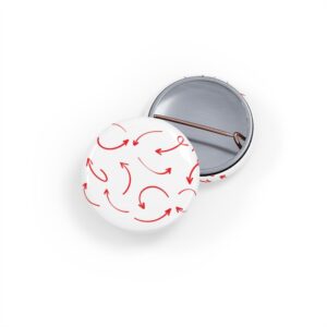 Trendy Round Pins with Playful Arrow Design, Cute Accessories for Bags, Jackets, Hats, Gifts for Friends, Party Favors, Fashion Statements