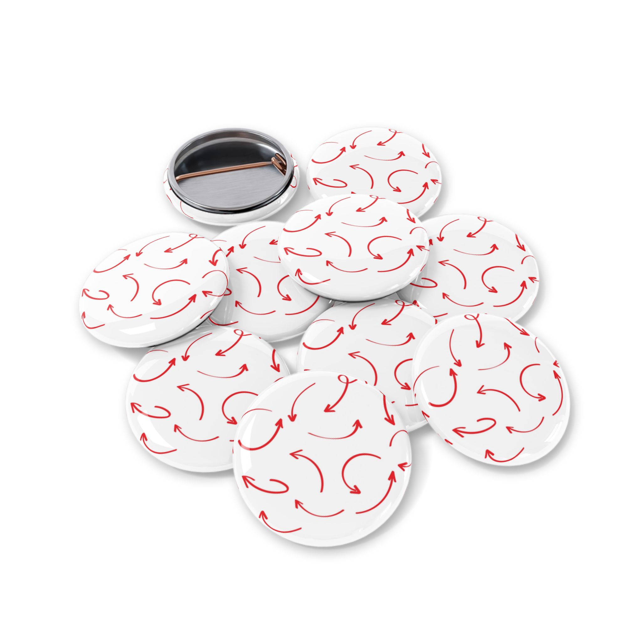 Trendy Round Pins with Playful Arrow Design, Cute Accessories for Bags, Jackets, Hats, Gifts for Friends, Party Favors, Fashion Statements - Image 7